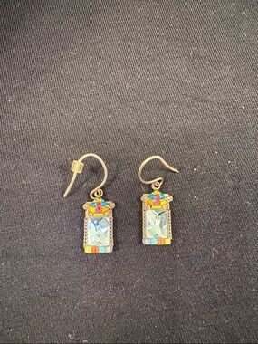 Gold-Tone Multicolor Crystal Drop Earrings - Women Jewelry